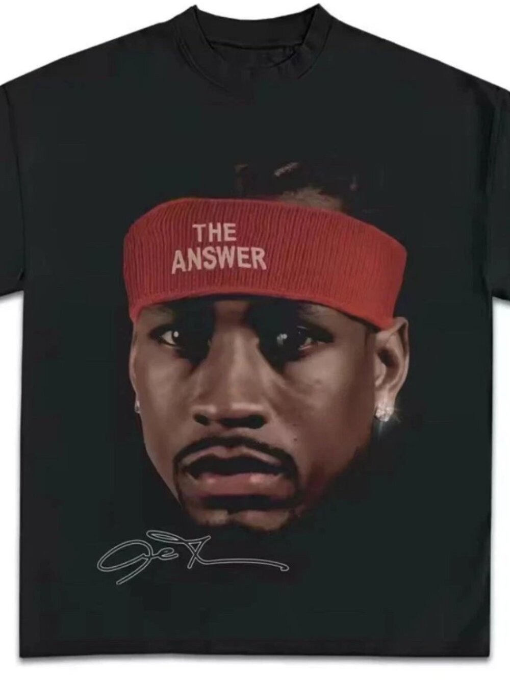 NBA MVP Allen Iverson “The Answer” Y2K Streetwear Graphic Tee